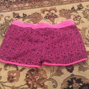 Girls pink and black leopard print shorts